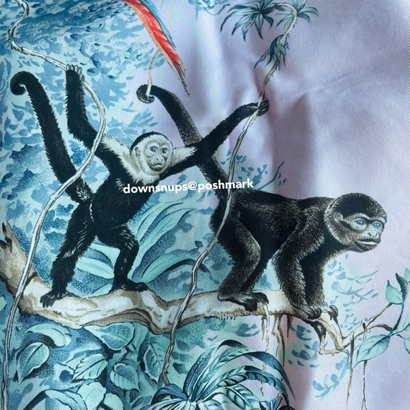 Hermès Equateur Washed Silk Scarf 90 - Picture 9 of 15